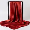 Bufanda Cuadrada Grande Bufanda Monocromática de Primavera y Otoño Bufanda de Satén Bufanda de Estilo Coreano para Mujer Combinable para Todo Bufanda Decorativa de Arte Profesional Bufanda de Estilo Coreano