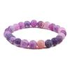 Pulseira de Terno de Comércio Exterior Europeu e Americano Transfronteiriço Pulseira de Contas de Pedra Biliar Preta Olho de Tigre Fosca Envelhecida Linha Preta Elástica Solta Corda de Mão