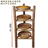 Cestas Vintage de Bambu para Frutas e Legumes para Restaurantes Rurais, Cestas de Armazenamento com Aspecto Antigo para Especialidades Locais, Cestas de Exposição para Ingredientes de Restaurante, Itens Antigos
