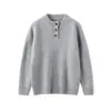 Novo suéter infantil de cashmere, suéter grosso de cashmere com gola semiaberta para meninas, segunda pele com gola semi-alta para meninos