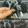 Cabo de Carregamento Rápido Trançado de Nylon Um-para-Três para Celulares, Adequado para Apple 13, Huawei 50, Cabo de Dados Tipo-C 66W