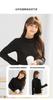 Gola alta meia-calça veludo microbonito pele-amigável camisa de base feminina outono e inverno interior 2024 nova camiseta de manga comprida jaqueta quente