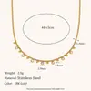 Cadena de Colección Transfronteriza Europea y Americana Cadena de Clip Geométrica Cadena de Cuentas Collar de Flores Acero Inoxidable Chapado en Oro de 18K Colgante de Lujo Ligero Francés