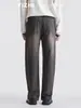 Pantalones anchos de Yizhi estilo retro, lavados, degradados, para hombre, otoño, lyocell, holgados, rectos, con caída, jeans casuales