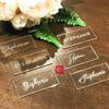 Tarjeta de asiento de pizarra blanca acrílica en blanco, tarjeta de nombre de mesa, tarjeta de asiento de banquete de bodas, tarjeta de nombre de lugar hecha a mano para DIY
