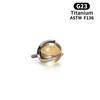 Nuevo Piercing G23 de Titanio Labret Stud Tres Puntas Rosca Externa Stud para Ceja Clavícula Perla Ópalo Accesorio de Joyería de Repuesto