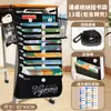 Bolsa de libros colgante de gran capacidad, bolsa de libros para el lado del escritorio, almacenamiento lateral para estudiantes, bolsa colgante para escritorios de estudiantes de secundaria y preparatoria