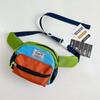 Bolsa Infantil 2026 Novo Estilo Coreano Color-Block Letra Bolsa de Peito para Bebê Elegante Bolsa de Viagem Leve de Cintura Bolsa Transversal para Meninos