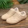 Zapatillas de entrenamiento retro alemanas transfronterizas nuevas para mujer, suela plana, gamuza, versátiles, blancas, casual, deportivas, de suela vulcanizada, talla grande, comercio exterior para mujer
