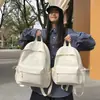 Mochila Casual Simple de Color Sólido Gran Capacidad Ligera Versátil Mochila de Viaje Hombres y Mujeres Exterior Estudiante Mochila Escolar Mujeres