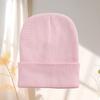 Gorro de lana para otoño e invierno, gorro de punto para parejas, jersey de color caramelo, gorro de punto, logotipo bordado personalizado, patrón y texto.