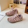 27128 Zapatos para Niños 2025 Otoño Estilo Coreano Lunares Encaje Niñas Casual Zapatos de Entrenamiento Deportivos Zapatos Forrest Gump Talla 31-37