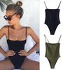 Estilo Nuevo de Comercio Exterior Europeo y Americano para Mujer Sexy Color Sólido Ajustado Tirantes de Top Plano Mono Base Chaleco Pequeño Envoltura de Pecho Ropa Interior