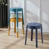 Taburete de Plástico Engrosado para Adultos Hogareño Apilable Mesa de Comedor Taburete Redondo Silla de Plástico Simple Nórdico Sala de Estar Taburete Alto