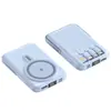 Carregador portátil magnético sem fio MagSafe de 10000 mAh com cabo incluso, compacto e com carregamento rápido. Ideal para presentear com impressão personalizada.