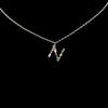 Collar de letras femenino europeo y americano ins collar de circonitas de oro de 18k diseño nicho cadena clavicular temperamento simple cadena de suéter