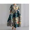 Amazon Transfronterizo 2026 Verano Nuevo Talla Europea Mujer Holgado Cuello Redondo Moderno Gama Alta Manga Corta Vestido Estampado