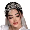 Nova faixa de cabelo europeia e americana feita à mão com strass, tiara de noiva, decoração lateral do cabelo, acessórios para vestido de noiva DZ195
