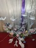 Novos adereços de casamento borboleta de ferro pássaro guia de estrada salão de casamento decoração de palco T layout de lâmpada de chão luminosa