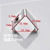 Clip de Montaje de Soporte para Tira de Luz de Canal de Aluminio Triangular Clip para Luz Lineal Ángulo Recto Fijo de 45 Grados Canal de Luz en Forma de V Acero Inoxidable