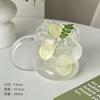 Taza de Oruga Irregular para Celebridad de Internet con Asa Taza de Café Taza Transparente de una Sola Capa Taza de Agua Creativa Taza de Vidrio Resistente a Altas Temperaturas