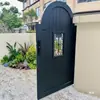 Puerta de Patio de Aleación de Aluminio, Puerta de Jardín Exterior, Puerta de Villa Campestre, Puerta de Patio de Hierro Forjado, Puerta Eléctrica de Patio de Apertura Simple/Doble