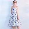Vestido Estampado sin Tirantes que Favorece la Figura, Adecuado para Ser Anfitrión de Banquetes, Ceremonias de Mayoría de Edad, Exámenes de Arte Estudiantil y Uso Diario