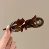 Grampo de Cabelo de Luxo para a Parte de Trás da Cabeça, Metade Laço Elegante, Metade Penteado Semi-Preso, Presilha Bico de Pato, Estilo Celebridade da Internet, Grampo Simples