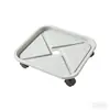 Atacado quadrado universal roda chassi bandeja de água plástico suporte inferior suporte base bandeja vaso de flores móvel com roda