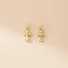 Colgante de Cruz Electrochapada en Plata 925, Incrustación Finamente Elaborada, Dijes para Pulsera DIY, Accesorios de Material de Tejido de Cuerda Hecho a Mano Q0539