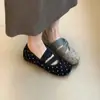 Zapatos de estilo francés, populares, versátiles y fáciles de combinar para 2026: que aumentan la altura, sin cordones, de suela blanda, diseño de lunares de moda, adecuados para usar al aire libre, zapatos de vestir individuales para mujer