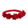 Acessórios de cabelo de princesa coreana com flores, faixa de cabelo de chiffon para crianças, adereços para fotos de bebê, faixa de cabelo de renda, atacado de fábrica