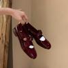 Novos Sapatos Mary Jane Clássicos Inspirados em Chanel para Mulheres, Estilo Primavera, Blocos de Cor, Tira Única, Salto Grosso, Aumentadores de Altura