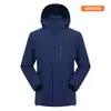 Chaqueta tres en uno de color liso estilo business con bolsillo oculto para otoño e invierno, logo personalizado para ropa de trabajo exterior corporativa, a prueba de viento y cálida