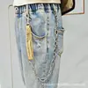 Nova Corrente para Calça Masculina de Corda Trançada em Formato de Pinça, Corrente Decorativa Pendurada para Calças Cargo Jeans Estilo Hip-Hop Feminino