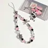 Ins Dulce y Picante Color Rosa y Negro Y2K Cadena para Teléfono Móvil de Cuentas Japonesa y Coreana Colgante de Cámara Accesorios para Bolsa de Regalo de Estudiante Femenina