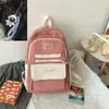 Mochila Escolar Versión Coreana Harajuku Ulzzang Mochila Femenina Estudiante de Secundaria Estudiante de Secundaria Estilo Bosque Color Contrastante Estilo Preppy Mochila Ins