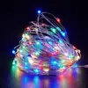 Lâmpada Solar de Fio de Cobre LED de Baixa Tensão Transfronteiriça Lâmpada de Corda Decorativa de Fio de Cobre e Couro para Jardim Externo à Prova de Chuva