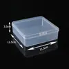 Caja de Almacenamiento Cuadrada de PP Transparente Elevada con Tapa Caja de Almacenamiento Cuadrada a Prueba de Polvo para Piezas Artículos Pequeños Caja de Material Organizador