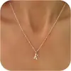Amazon Moda Casual Todo Fósforo Cadena de Bolas Redondas - Colgante de Letra Clip Collar de Bolas Joyería de Nicho para Hombres y Mujeres