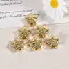 Colgante de Estrella Durmiente de Doble Cara con Agujero Recto de 12 mm Separadores para Cadena de Teléfono Móvil Cuentas Espaciadoras Bolsas de Expresión Estrella DIY Material de Accesorios para Joyería