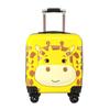 Venta al por mayor equipaje infantil de 18 pulgadas regalo de actividad maleta trolley de mano con ruedas universales de dibujos animados con logotipo imprimible