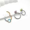 F136 Titanio Anillo Cerrado Agujero Roscado 0.9 Anillo para Boca y Oreja Titanio Aleación G23 Joyería para Perforación Humana Clavo para Cartílago de Oreja Transfronterizo