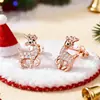 Cao Shi Versión Coreana Lindos Pendientes Estilo Ciervo Navideño Taobao Dama Hada Venta Caliente Combinación Navideña Estilo de Lujo Accesible