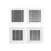 Aleación de Aluminio 0 Grados 30 Grados Rejilla de Ventilación Puerta Fija con Rejilla Bisagra Retorno de Aire con Malla Puerto de Inspección