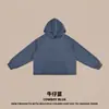 Ropa de hombre DE Sudadera con capucha de forro polar 350G, corta y ancha, para hombre, sudadera con capucha transfronteriza con dobladillo sin rematar