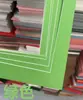 20 Hojas de Cartulina de Montaje de una Sola Capa, Marcos Simples de Montaje para Pinturas Infantiles, Marcos para Fotos de Papel 8K A3 A4, Bordes de Pegatinas Coloridos