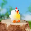 Adornos de micro paisajismo pollo de granja adornos de resina accesorios decorativos para plantas en maceta de jardinería decoración de gallo gallina