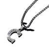 Moda Europea y Americana Elegante Hip-Hop Collar con Colgante Forma de 26 Letras Inglesas, Adecuado para Hombres y Mujeres para Usar y Regalar