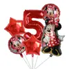 Bolsa Nueva Transfronteriza Minnie Globo de Película de Aluminio Set Niña Bebé Cumpleaños Año Uno Decoración de Escena Bola